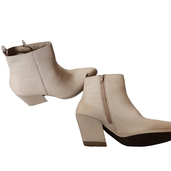 Seychelles Aboard Bootie Cream Croco Size 8 New in Box - Picture 10 of 12